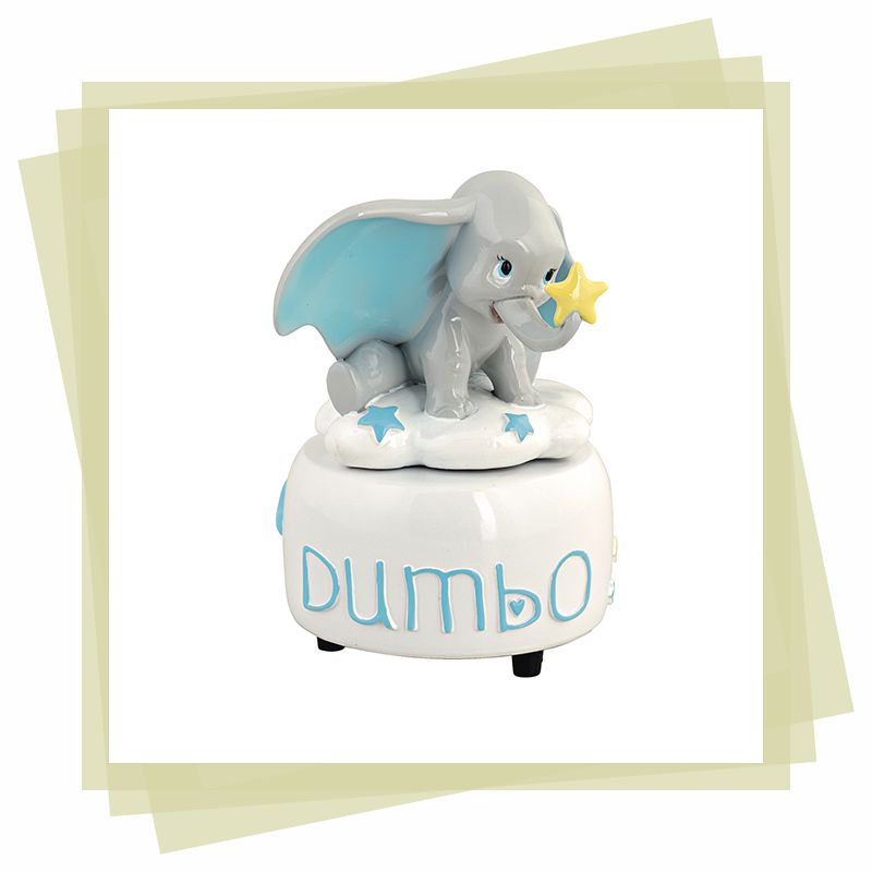 Carillon Dumbo Rosa/Azzurro in resina