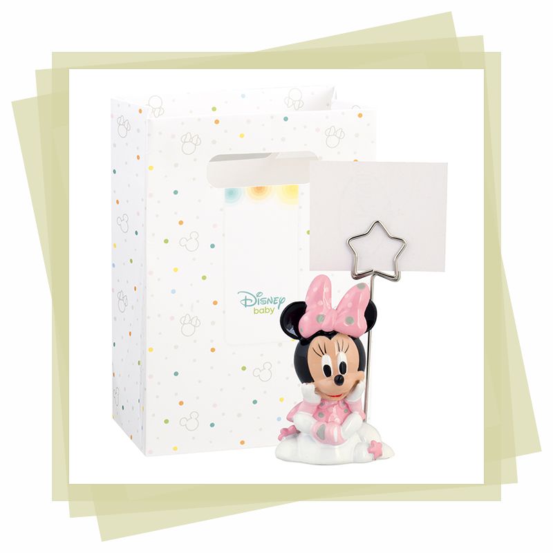 Memoclip Minnie rosa/Mickey azzurro resina c/shopper