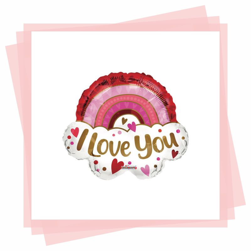 Palloncino Mylar Arcobaleno "I love you"