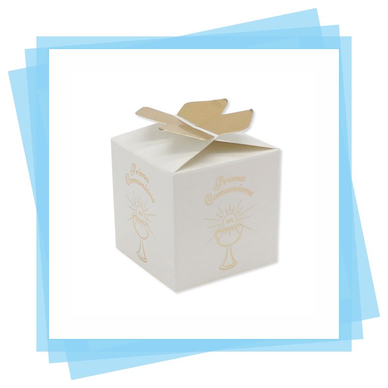 Scatolina Porta Confetti Comunione Gold